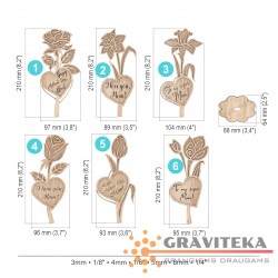 Dekoratyvinės gėlės su sveikinimu – pastatoma personalizuota dovana
