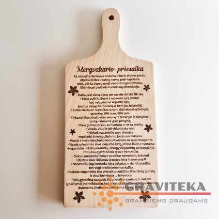 "Ilga - Mergvakario priesaika" Pjaustymo lentelė