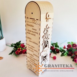 Susitaikymo vestuvinė vyno dėžutė su gera idėja