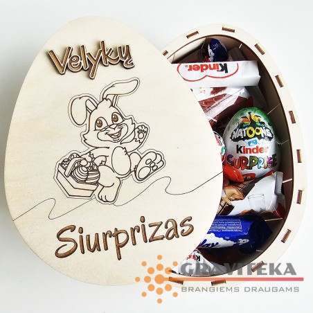 Velykų Siurprizas - Kiaušinio formos dėžutė