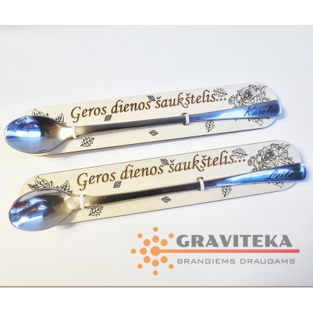 Graviruotas šaukštelis su paduku