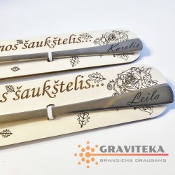 Graviruotas šaukštelis su paduku "Geros dienos šaukštelis su vardu"
