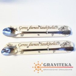Graviruotas šaukštelis su paduku "Geros dienos šaukštelis su vardu"